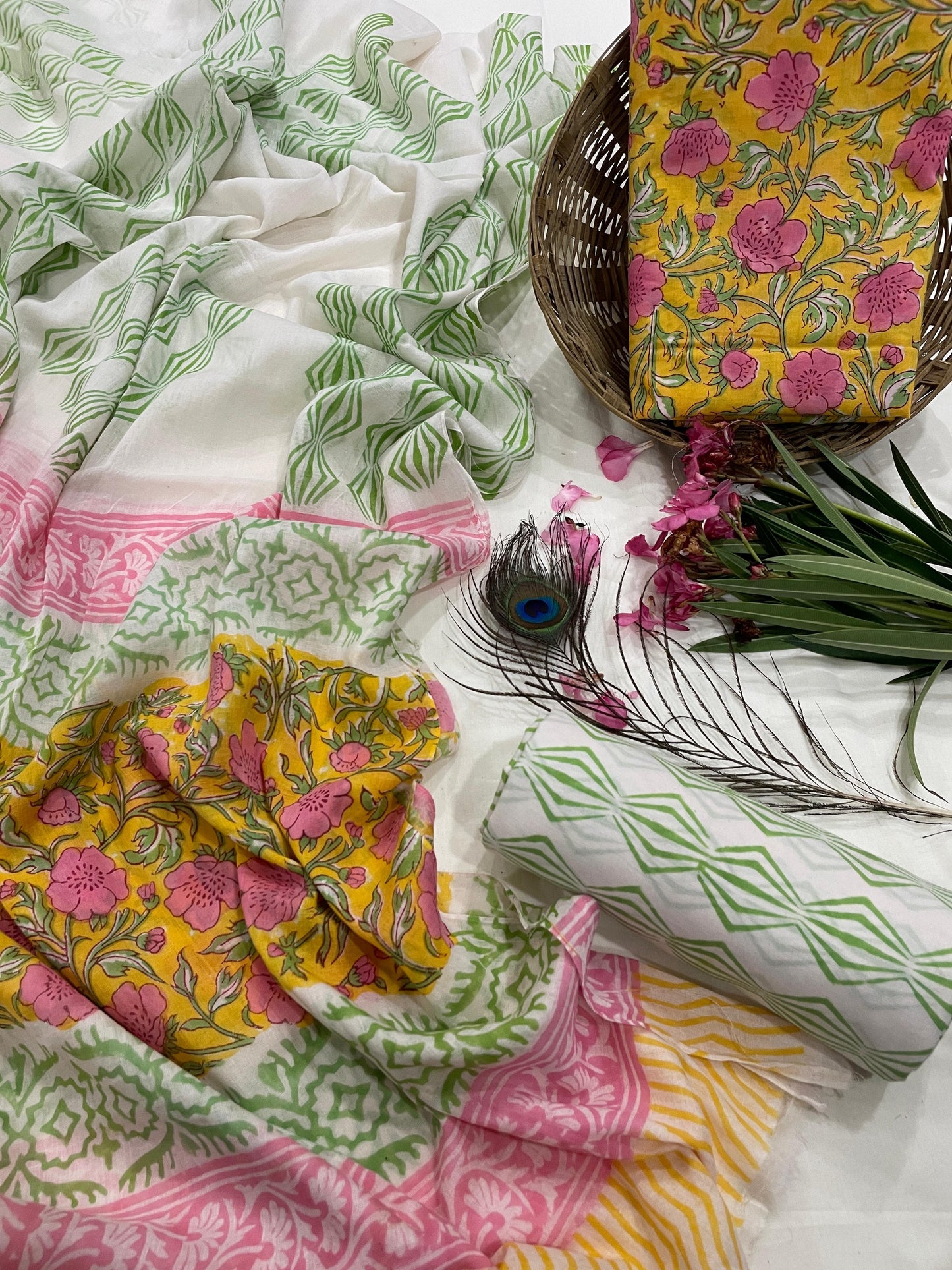 Unstiched Cotton Dupatta Suits