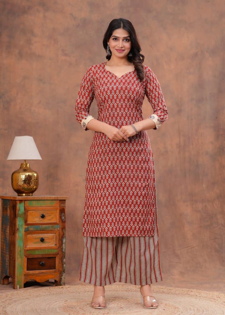 Kurta Set With Cotton Dupatta