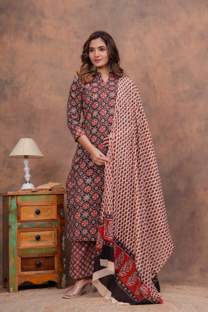 Kurta Set With Cotton Dupatta