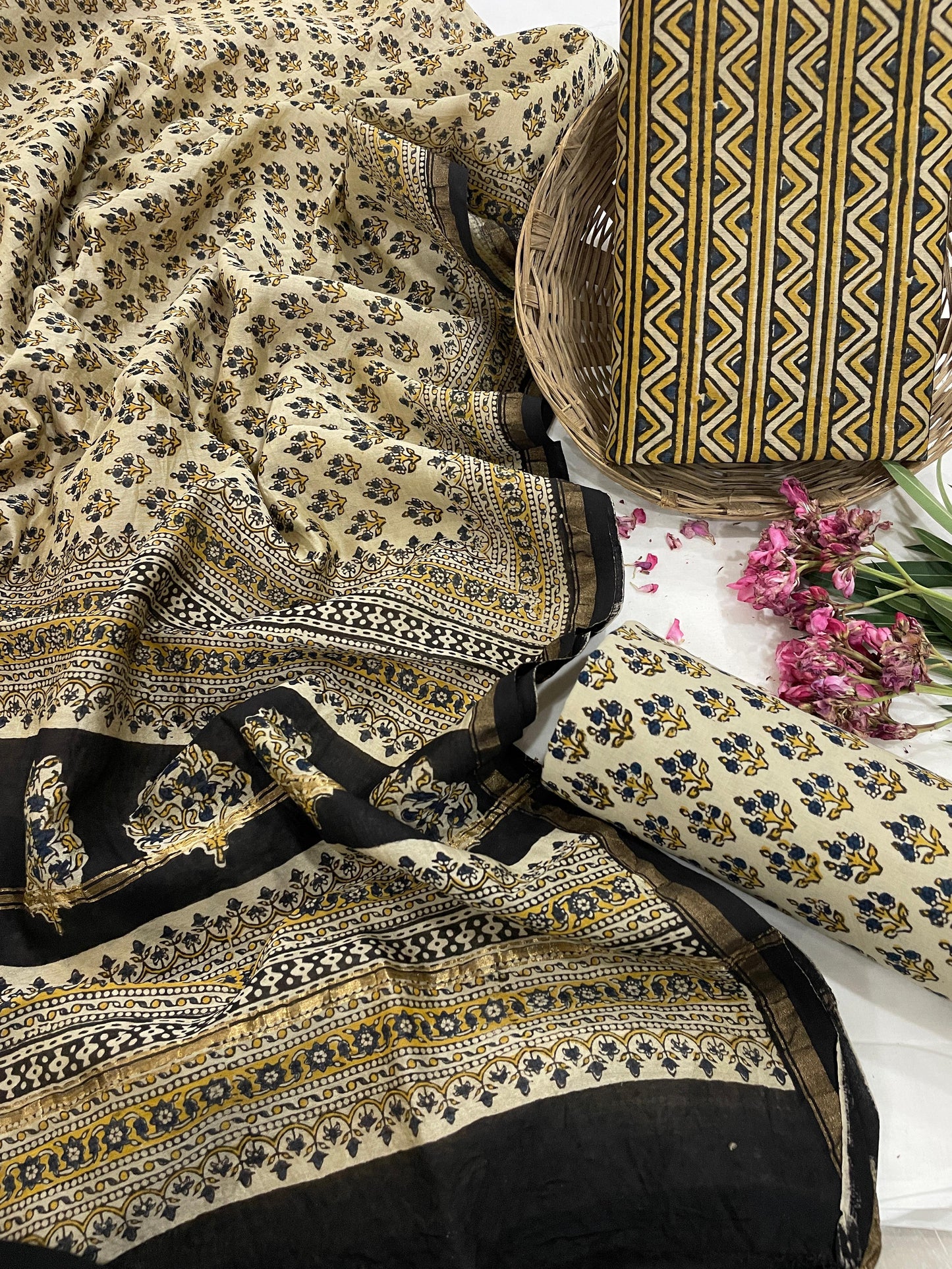 Chanderi Silk Suits With Pure Chanderi Silk Dupatta