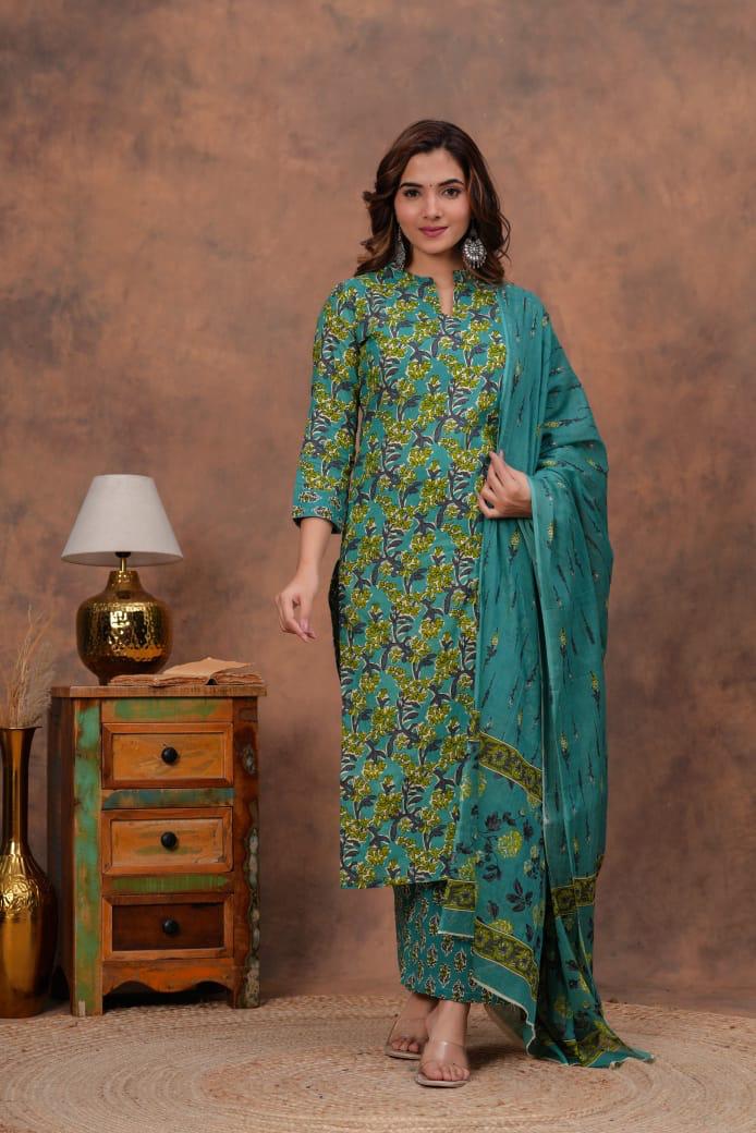 Kurta Set With Cotton Dupatta