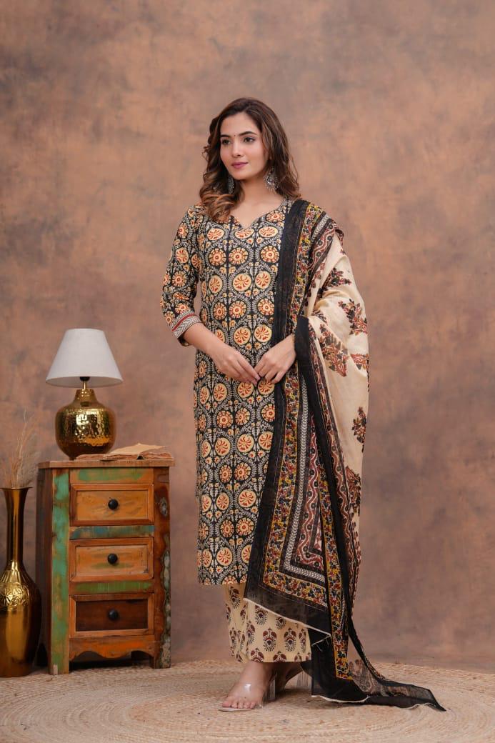 Kurta Set With Cotton Dupatta