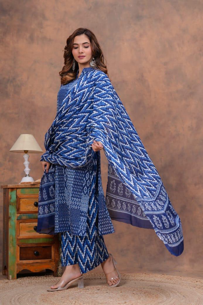 Kurta Set With Cotton Dupatta
