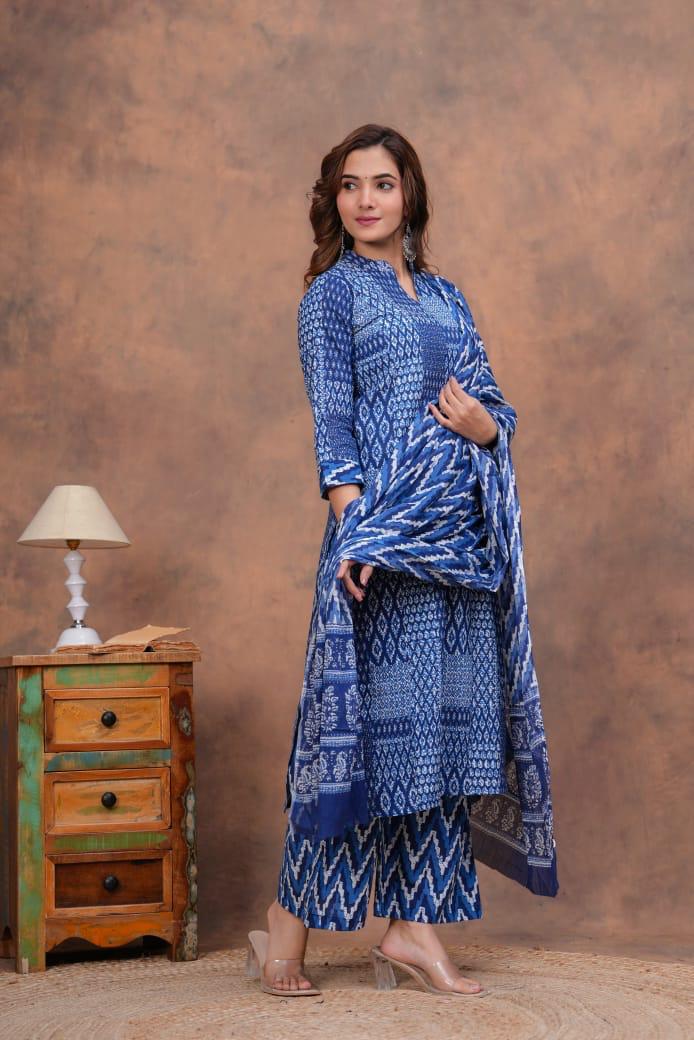 Kurta Set With Cotton Dupatta