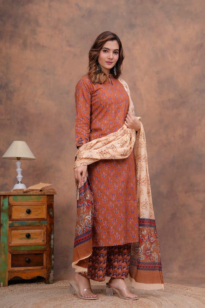 Kurta Set With Cotton Dupatta