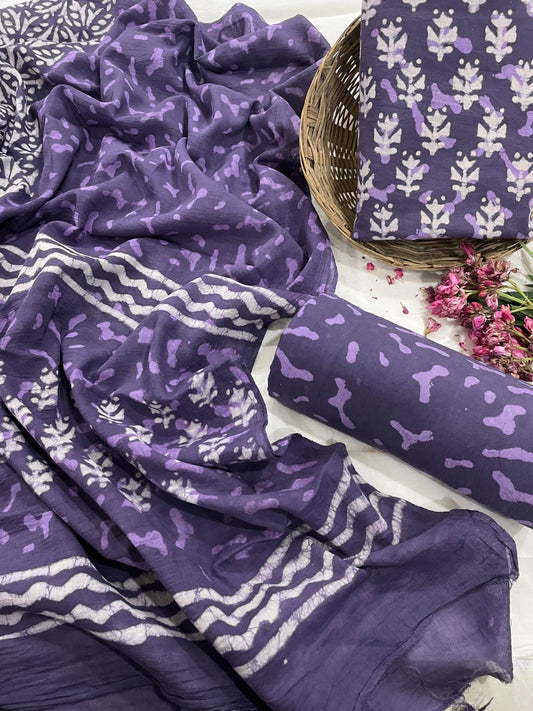 Unstiched Cotton Dupatta Suits