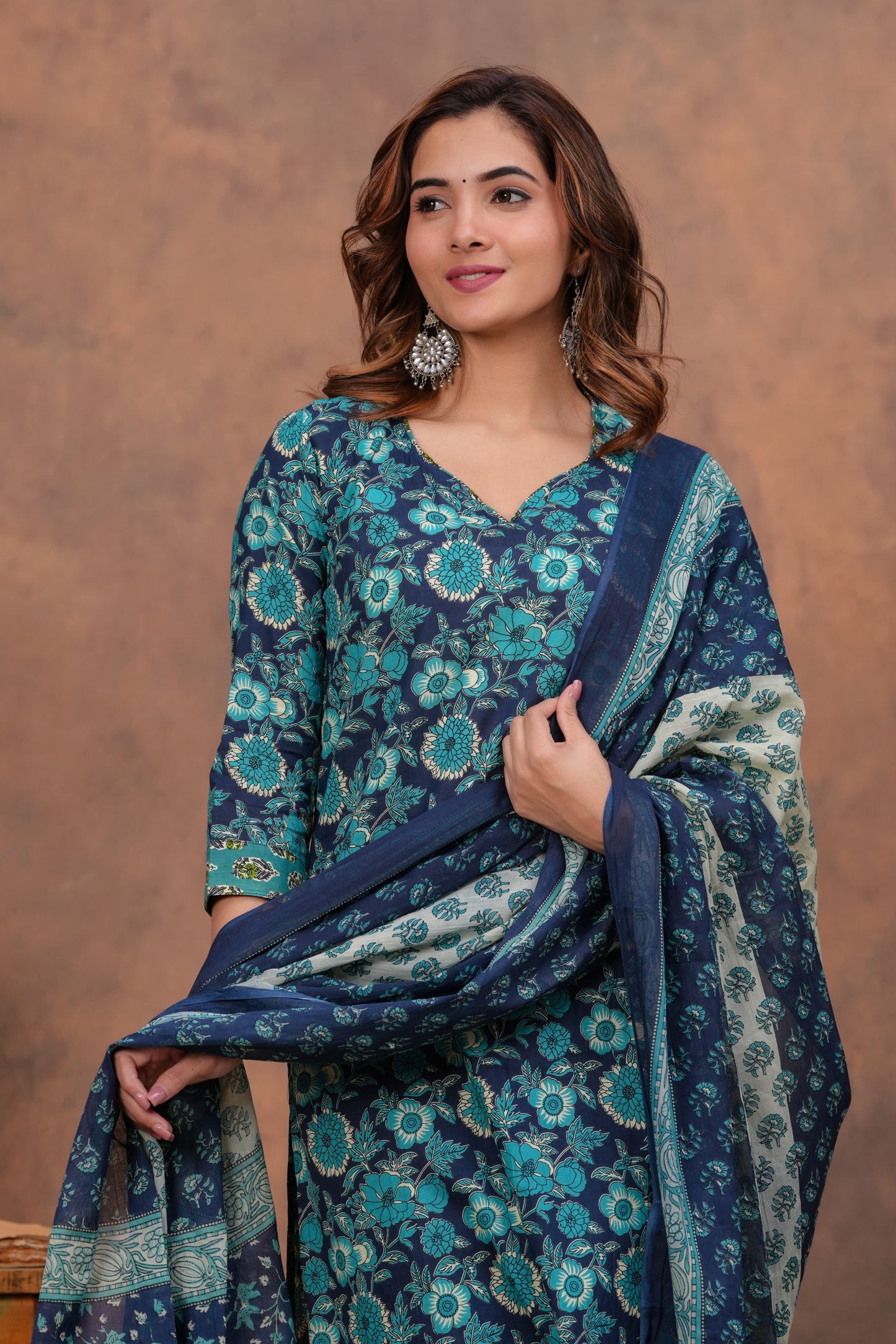 Cotton 3pc Kurti Set