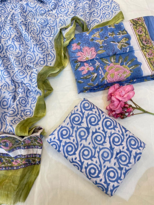Cotton Suit With Cotton Dupatta