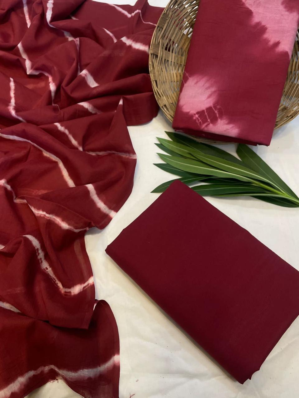 Cotton Suit With Cotton Dupatta