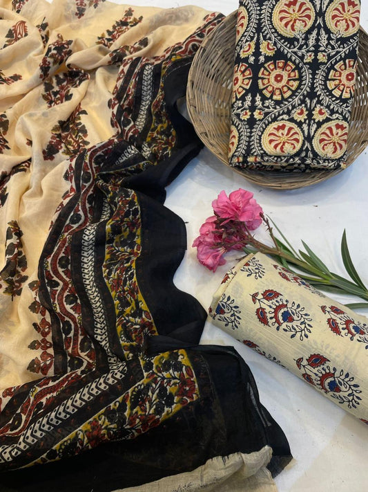 Cotton Suit With Cotton Dupatta