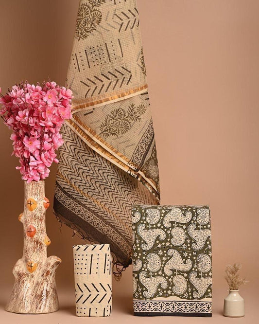 Cotton Suit With Cotton Dupatta