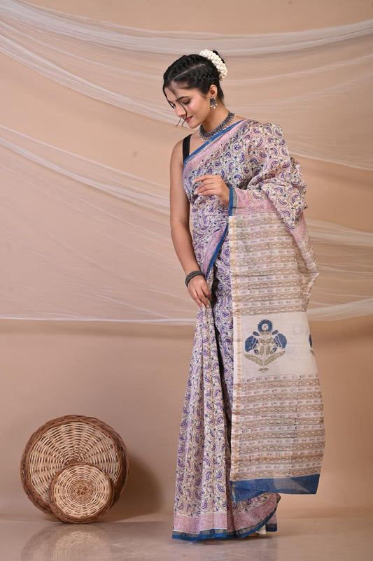 Hand Block Printed Chanderi Silk Sarees