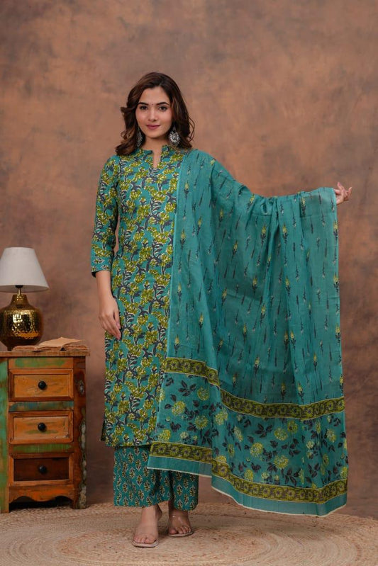 Kurta Set With Cotton Dupatta