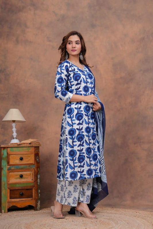 Kurta Set With Cotton Dupatta