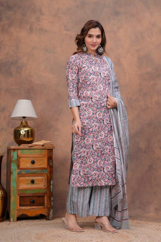 Kurta Set With Cotton Dupatta