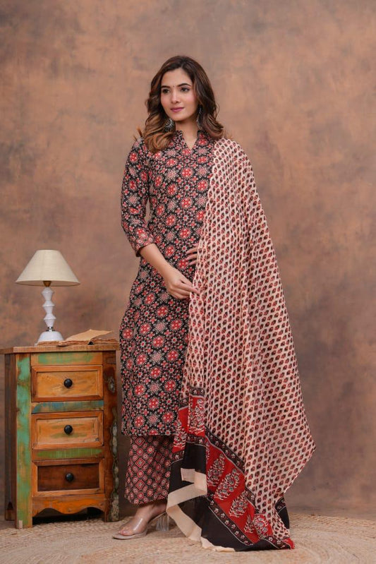 Kurta Set With Cotton Dupatta