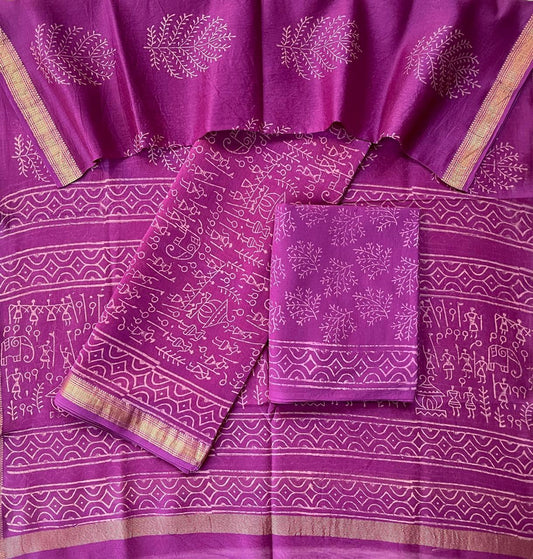 Maheshwari Suits With Maheshwari Dupatta