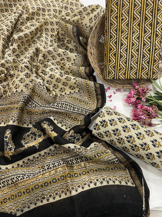 Chanderi Silk Suits With Pure Chanderi Silk Dupatta