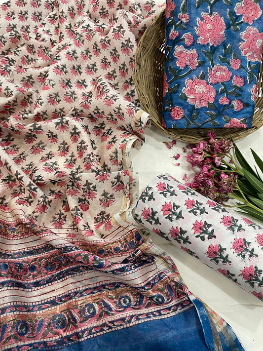 Chanderi Silk Suits With Pure Chanderi Silk Dupatta