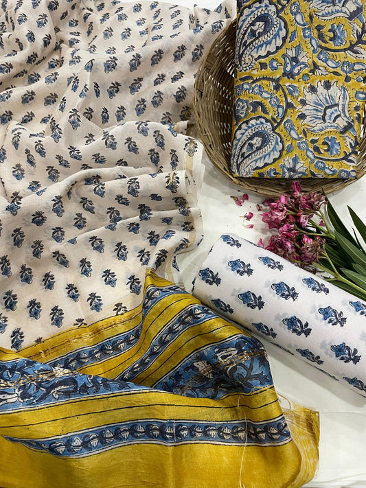 Chanderi Silk Suits With Pure Chanderi Silk Dupatta