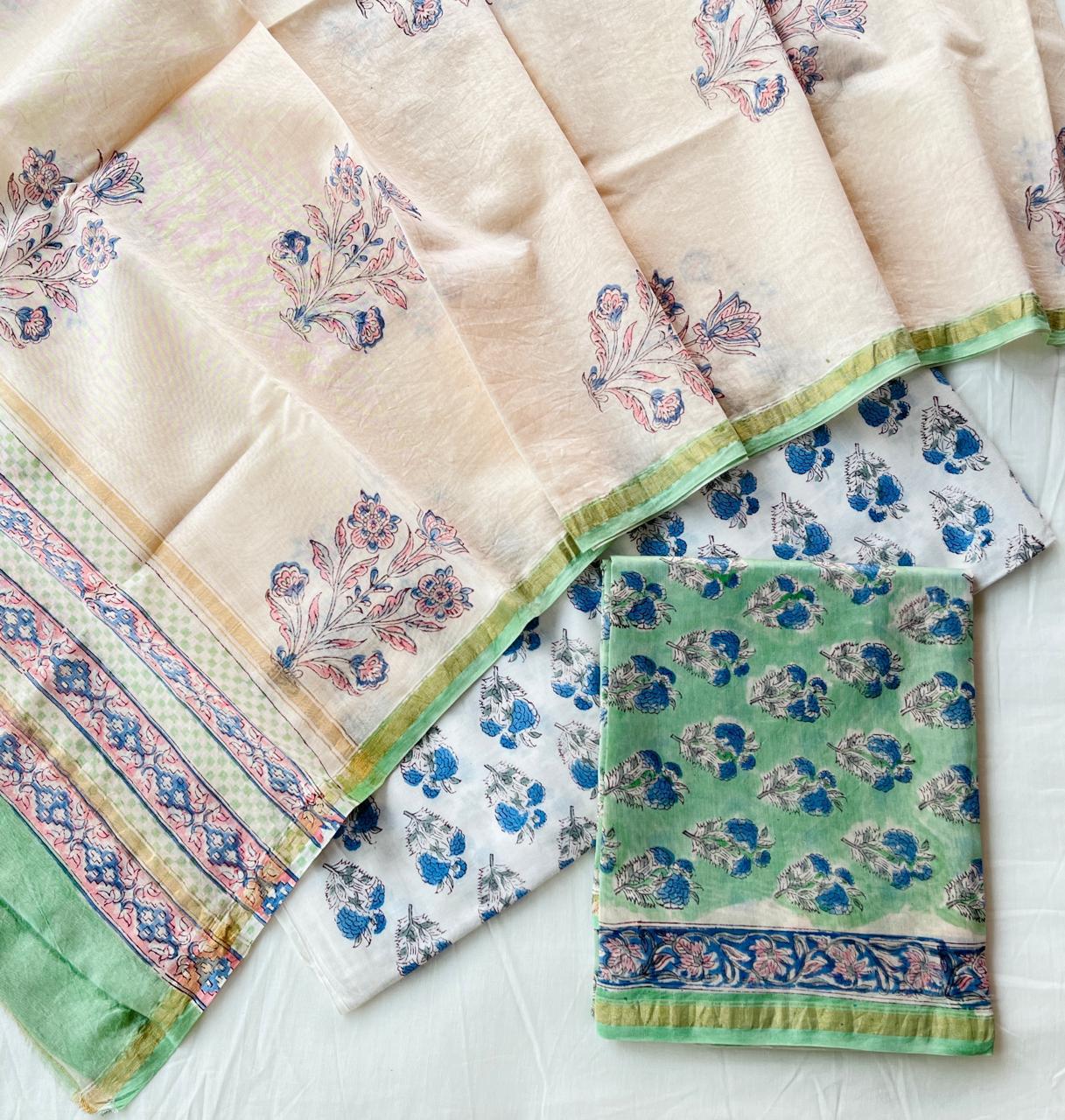 Chanderi Silk Suits With Pure Chanderi Silk Dupatta