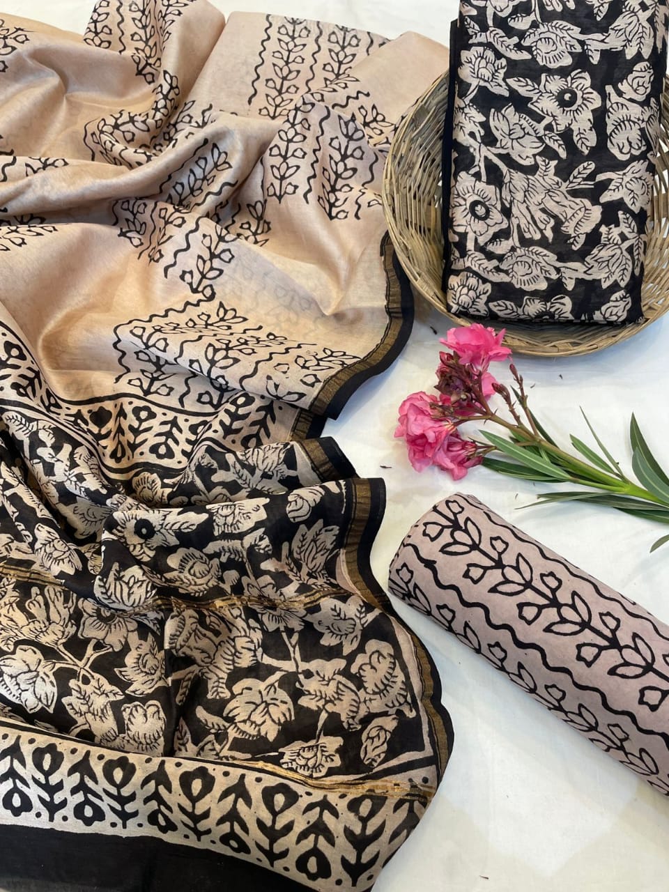 Chanderi Silk Suits With Pure Chanderi Silk Dupatta