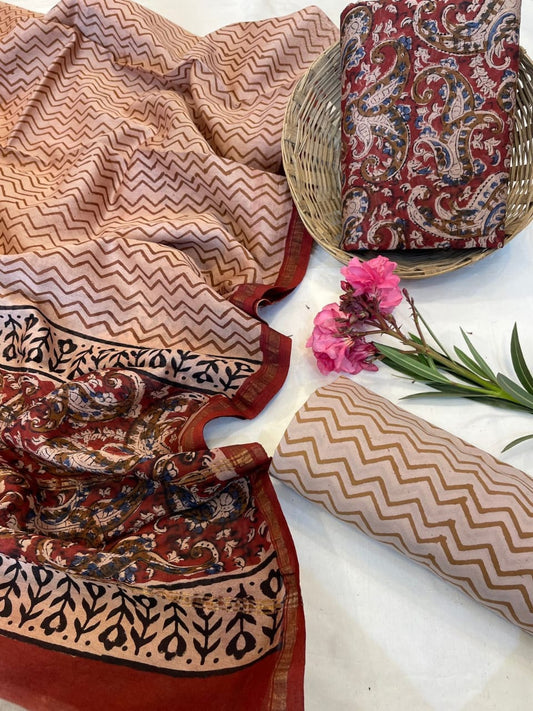 Chanderi Silk Suits With Pure Chanderi Silk Dupatta