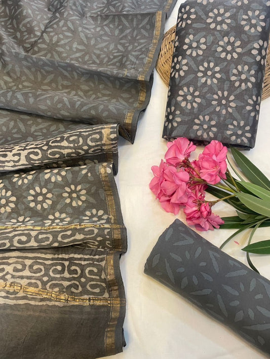 Chanderi Silk Suits With Pure Chanderi Silk Dupatta