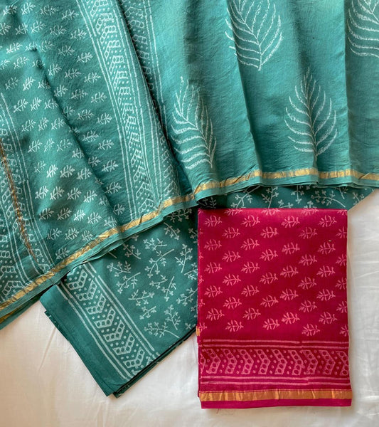 Chanderi Silk Suits With Pure Chanderi Silk Dupatta
