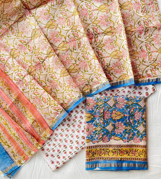 Chanderi Silk Suits With Pure Chanderi Silk Dupatta