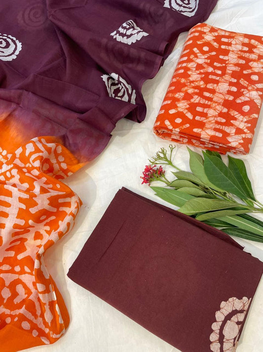 Cotton Suit With Cotton Dupatta