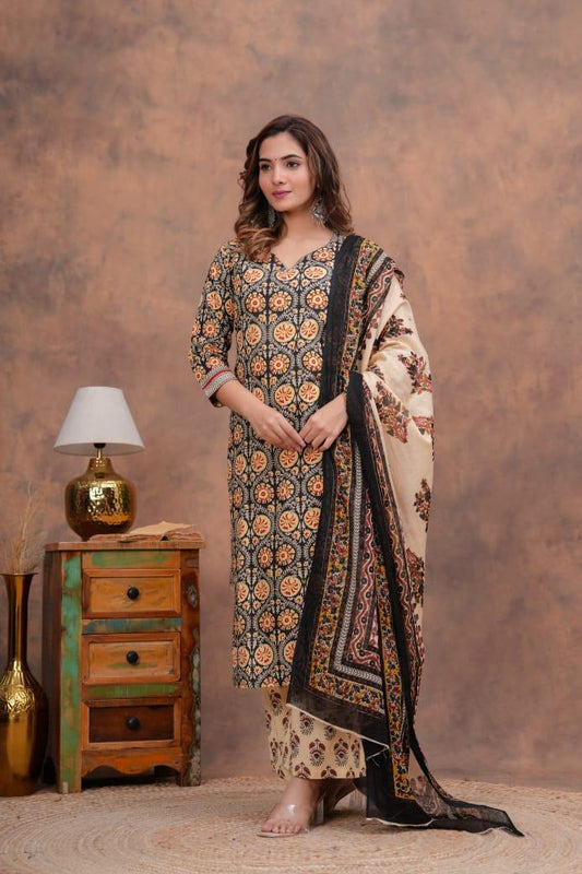 Kurta Set With Cotton Dupatta